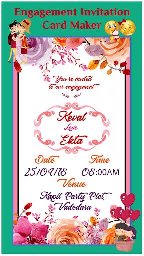 Engagement Invitation Card Mak screenshot 4