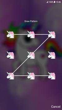 Pony Unicorn Pattern Lock Screen screenshot 3