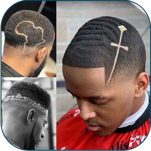 Black Men Line Hairstyle icon