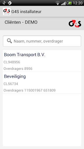 G4S installateur app screenshot 1