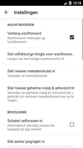 Wachtwoordkluisje screenshot 3