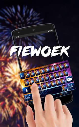 Firework Keyboard Theme स्क्रीनशॉट 1