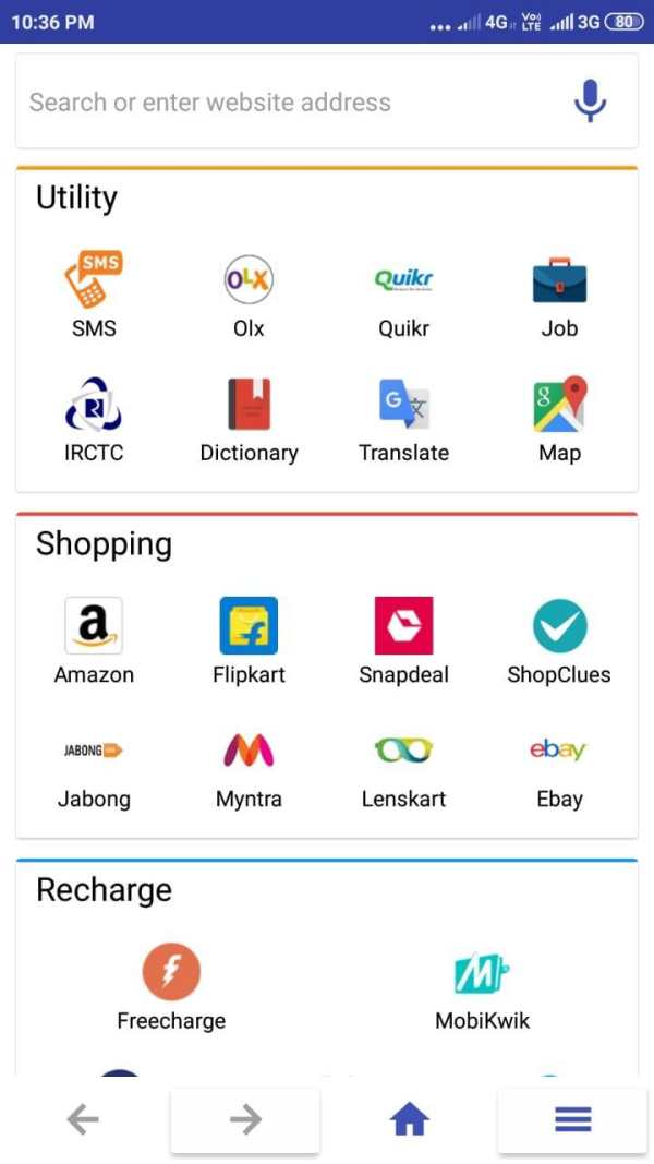 All In one -browser: PD Browser screenshot 2