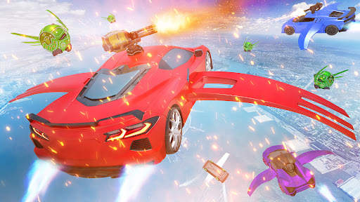 Flying Car Shooting - Car Game screenshot 1
