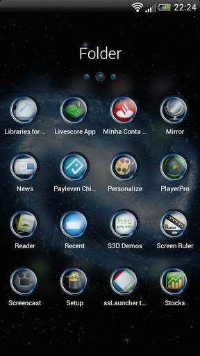 Blue Galaxy GO Launcher Theme screenshot 3
