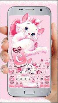 Keyboard Theme Pink Kitty Hello Girlish screenshot 2