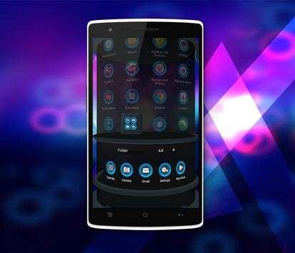 Next Launcher Theme Half Blue screenshot 3