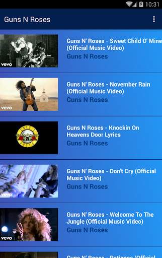 Guns N' Roses Popular Songs | Video Collection screenshot 4