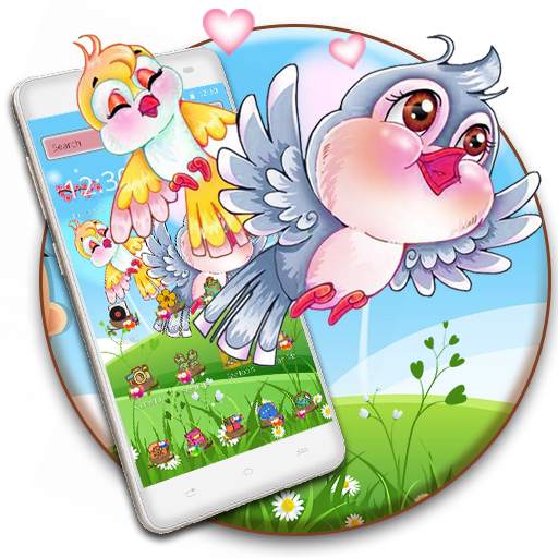 Pink Sky Love Birds Theme 1.1.0