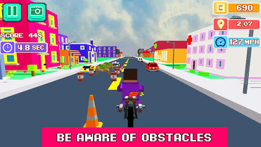 Blocky Moto Rider - Motorcycle SIM screenshot 4