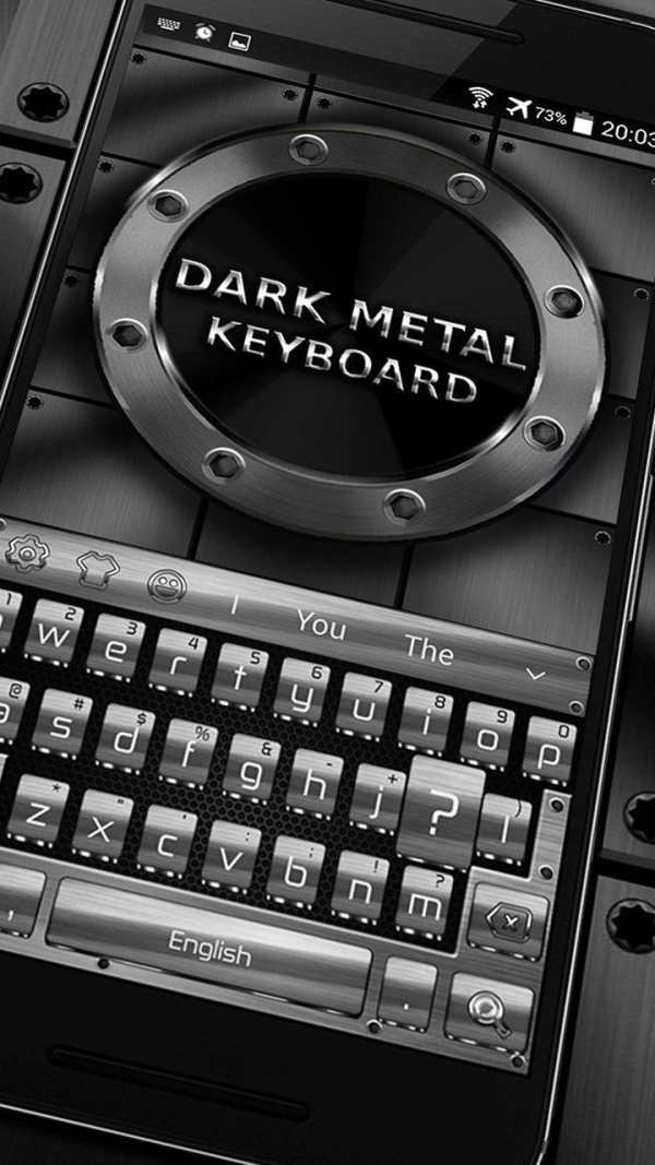 Dark Metal Keyboard Theme screenshot 2