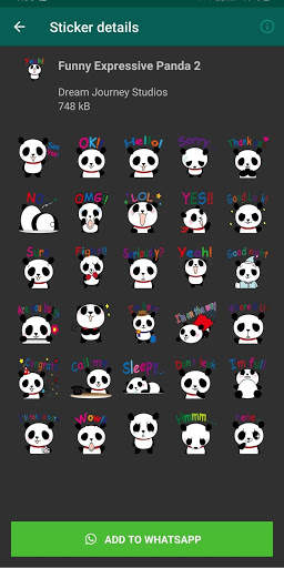 🐼 New Cute & Funny Panda Stickers for WhatsApp screenshot 4