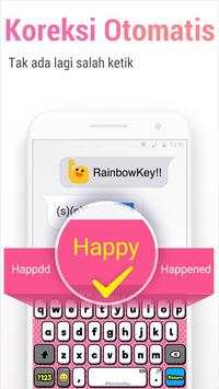 Rainbowkey Keyboard - Emoji Lucu,Stiker,Tema,Gif screenshot 6