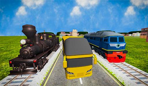 Autobús Vs Indian Train Furious Racing 2020 screenshot 3