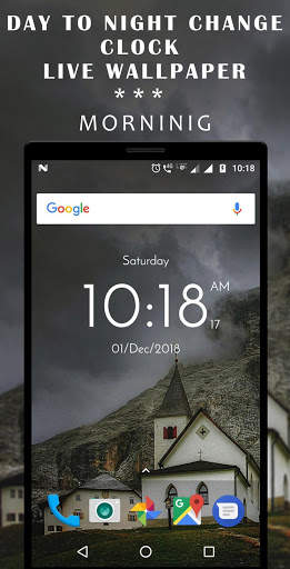 Day & Night Digital Clock live wallpaper screenshot 2