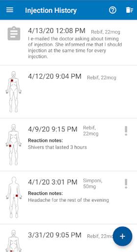 Injection Tracker screenshot 2