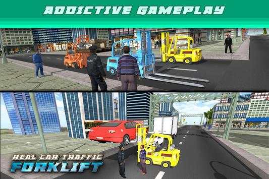 Real Car Traffic Forklift Sim screenshot 2