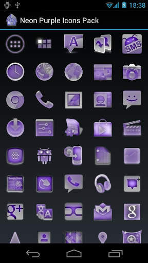 Neon Purple Icons Pack -ADW GO screenshot 2