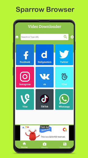 Sparrow Browser and Video Downloader screenshot 1