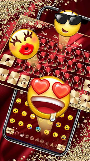 Red Gold Luxury Keyboard स्क्रीनशॉट 3