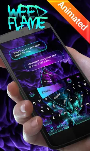 Weed Flame GO Keyboard Animated Theme screenshot 2