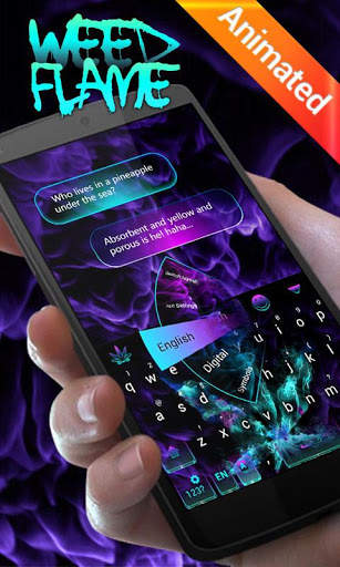 Weed Flame GO Keyboard Animated Theme screenshot 2
