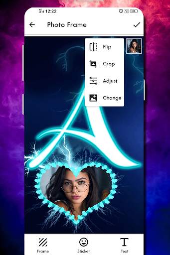 Fire Text Photo Frame скриншот 5