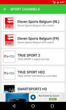 Sport TV Channels स्क्रीनशॉट 3