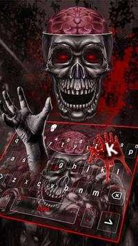 3D Blood Zombie Skull Keyboard screenshot 2