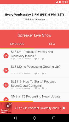 Spreaker Live Show 1 تصوير الشاشة