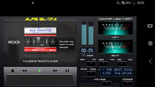 Alps GL-17A folder player vintage VU-meter deck screenshot 1