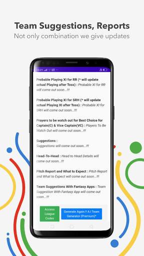 Team11 - A.I Team Builder for Cricket Fantasy Apps screenshot 6