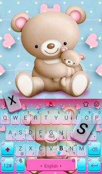 Cute Teddy Bear Keyboard Theme screenshot 3