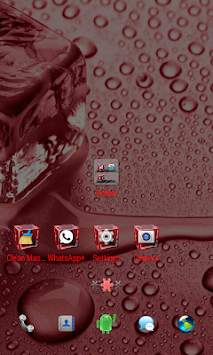 Ice Cube Red GO Launcher Theme screenshot 5