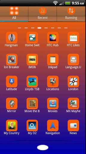 Blue & Orange Go Launcher EX screenshot 5