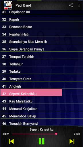 Kompilasi Lagu Padi Band screenshot 1