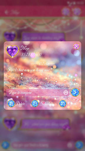 (FREE) GO SMS SPARKLING2 THEME screenshot 4