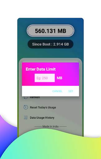 Today's Usage - Indian Internet Data Usage Monitor screenshot 5