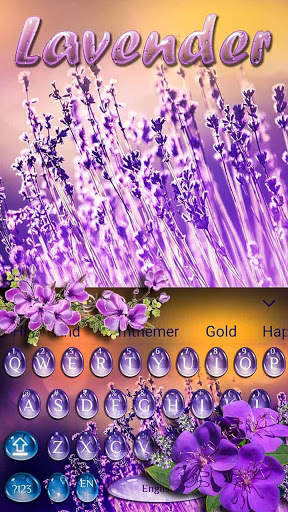 Lavender Water Drop Keyboard Theme screenshot 4