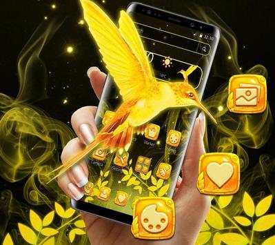 Glitter Yellow Bird Theme screenshot 2