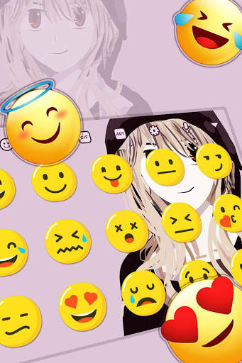 Anime Girl Keyboard 3 تصوير الشاشة