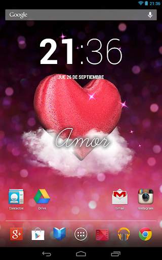 3D Glitter Heart LWP screenshot 2