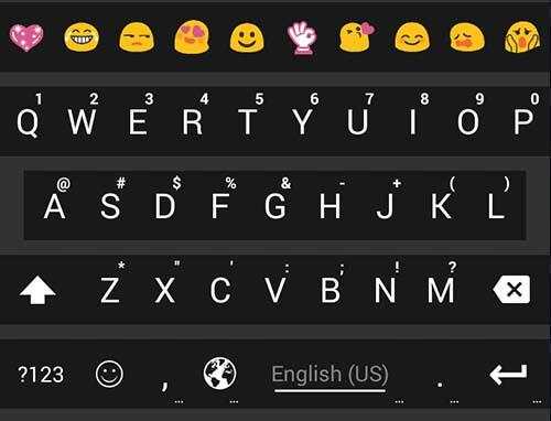 BarFlat Dark Emoji Keyboard screenshot 5