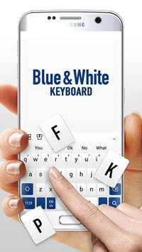 Blue White Keyboard screenshot 2