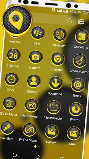 Yellow Speakers Launcher Theme screenshot 4