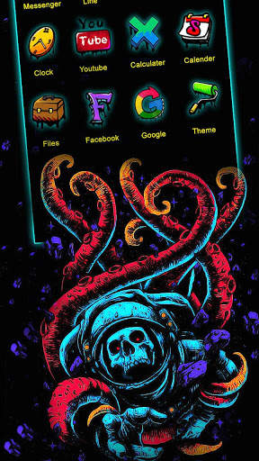Graffiti, Octopus Themes, Live Wallpaper screenshot 1