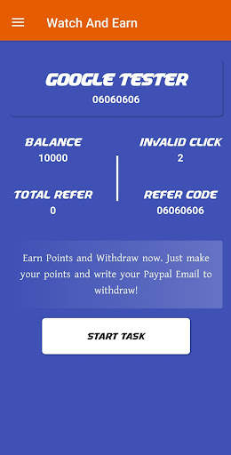 Watch and Earn - Real Money स्क्रीनशॉट 1