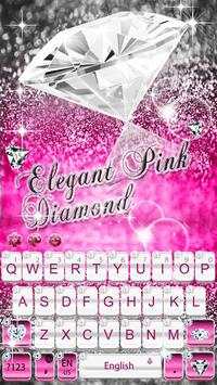 Elegant Pink Diamond Keyboard Theme screenshot 2