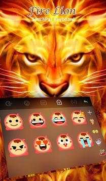 Fire Red Roar Lion Keyboard Theme screenshot 5