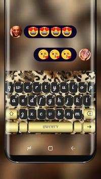 Leopard Pattern Keyboard Vintage Gold screenshot 1